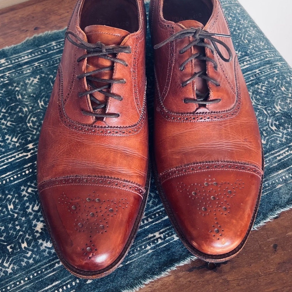 Peal & Co for Brooks Brothers Chestnut Leather Oxfords